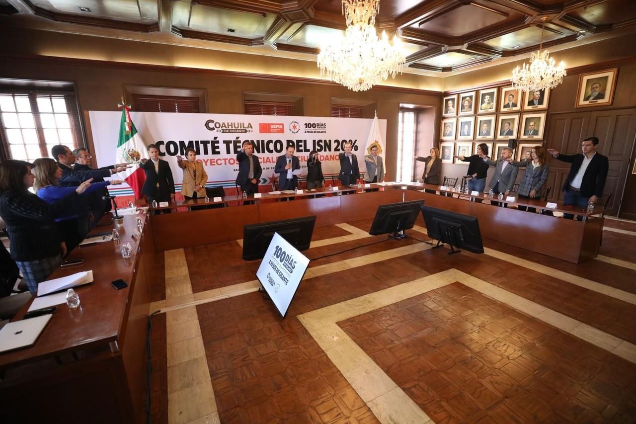 Se realizó la primera sesión del Comité Técnico del Fideicomiso ISN 20%. (Fotografía: Gobierno de Coahuila)