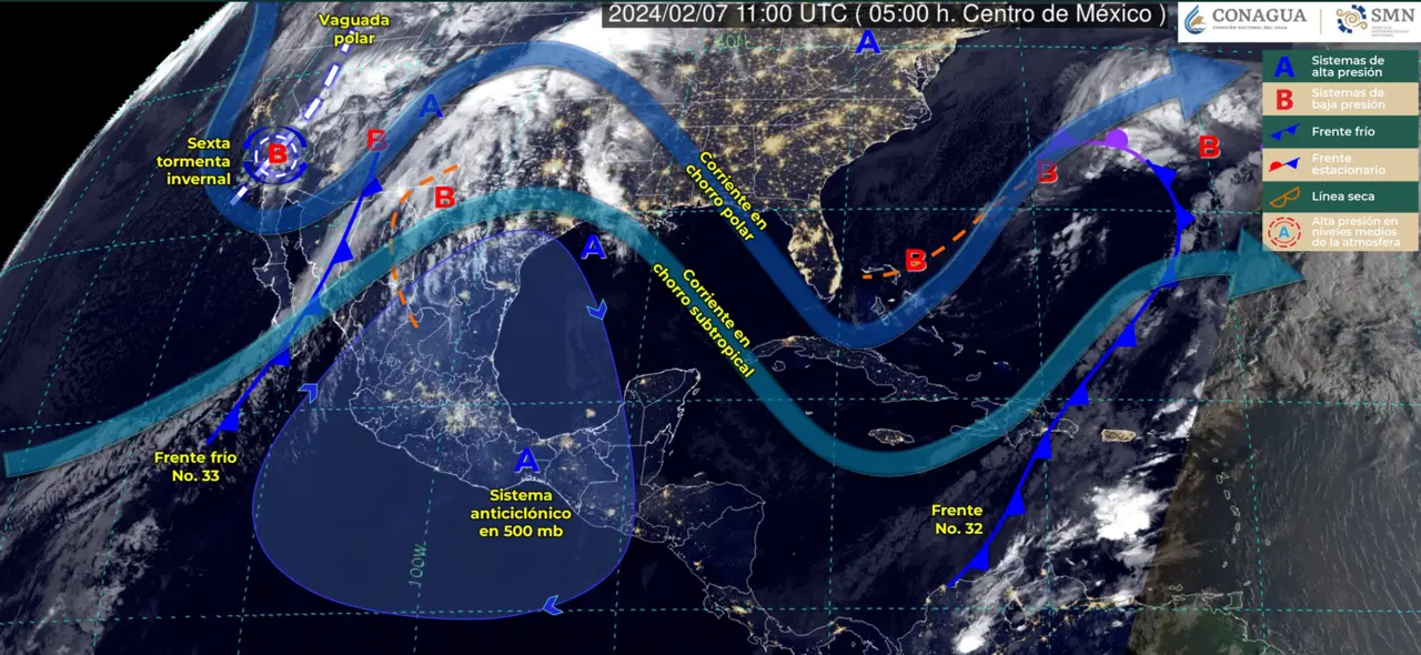 Imagen de satélite. Foto: CONAGUA