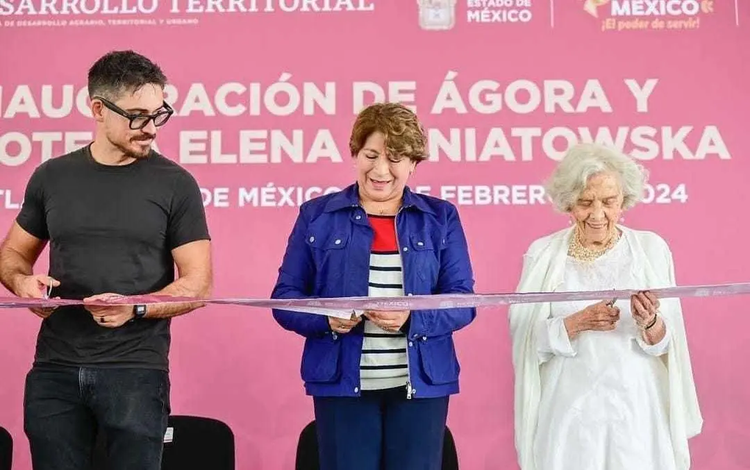 Delfina Gómez inaugura Ágora y Biblioteca en Tultitlán. Foto: @DelfinaGomezAlvarez