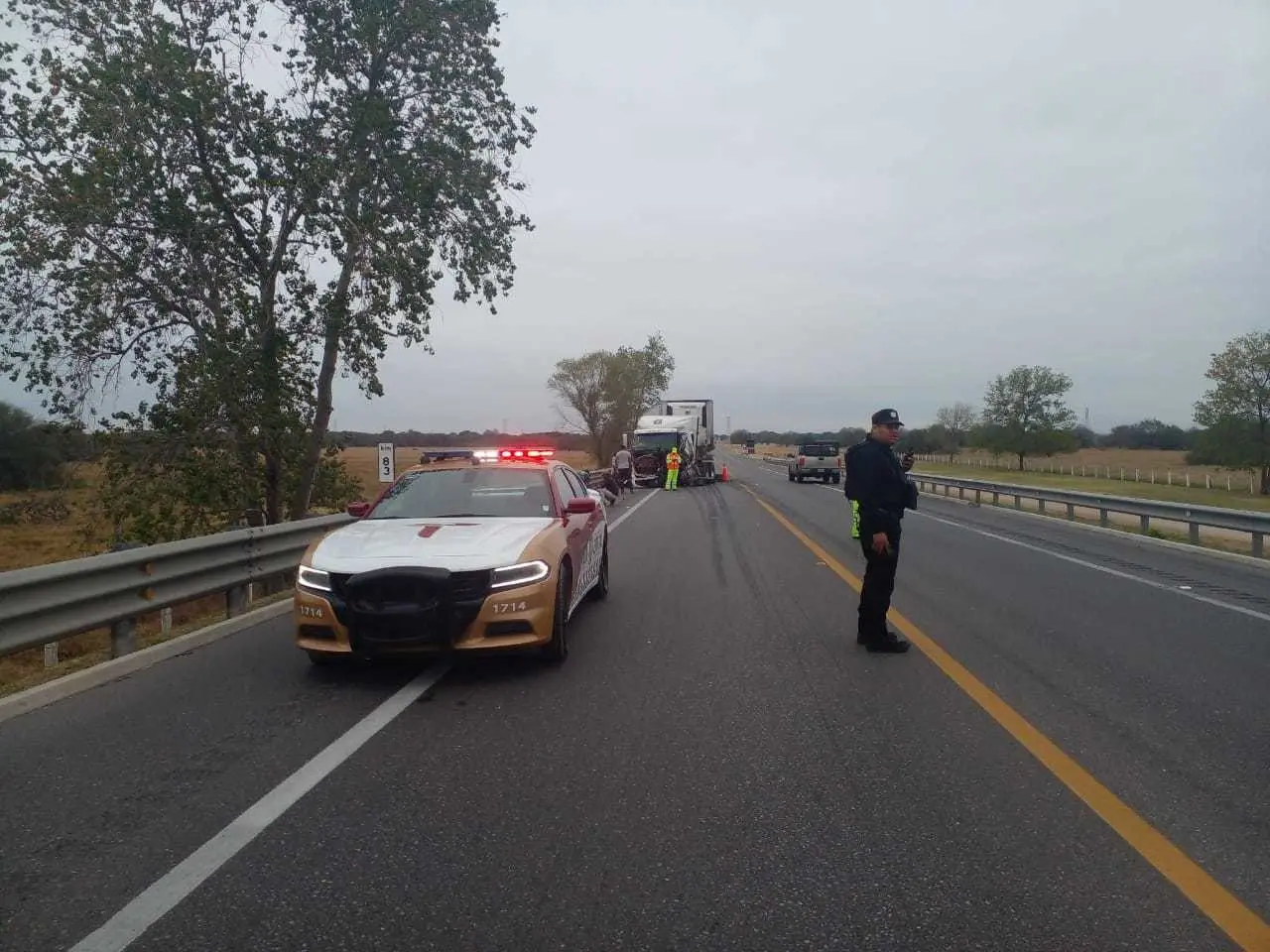 Accidente carretera federal 83, km 83. Foto: SSPT