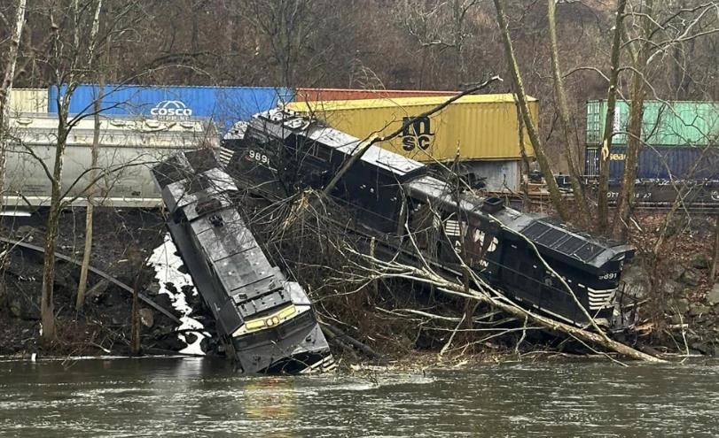 Se descarrila tren en Pensilvania. Foto. Compañía de Bomberos Nancy Run