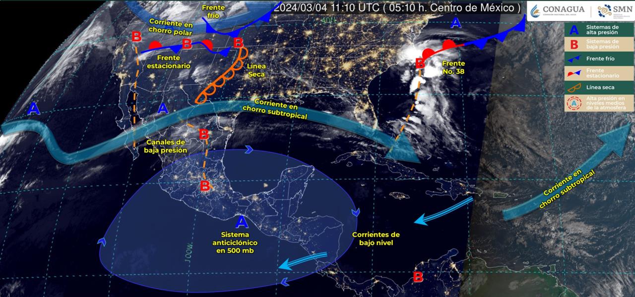 Imagen de satélite. Foto: CONAGUA