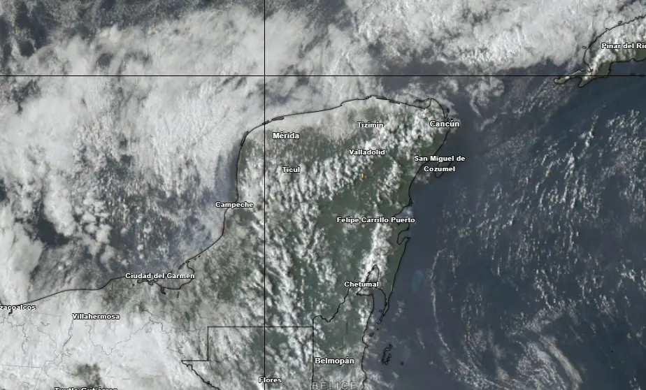 Para este lunes se espera que las temperaturas bajen hasta un nivel de 20 grados por la mañana, luego de las altas temperaturas registradas la semana pasada.- Foto de Meteorología Yucatán