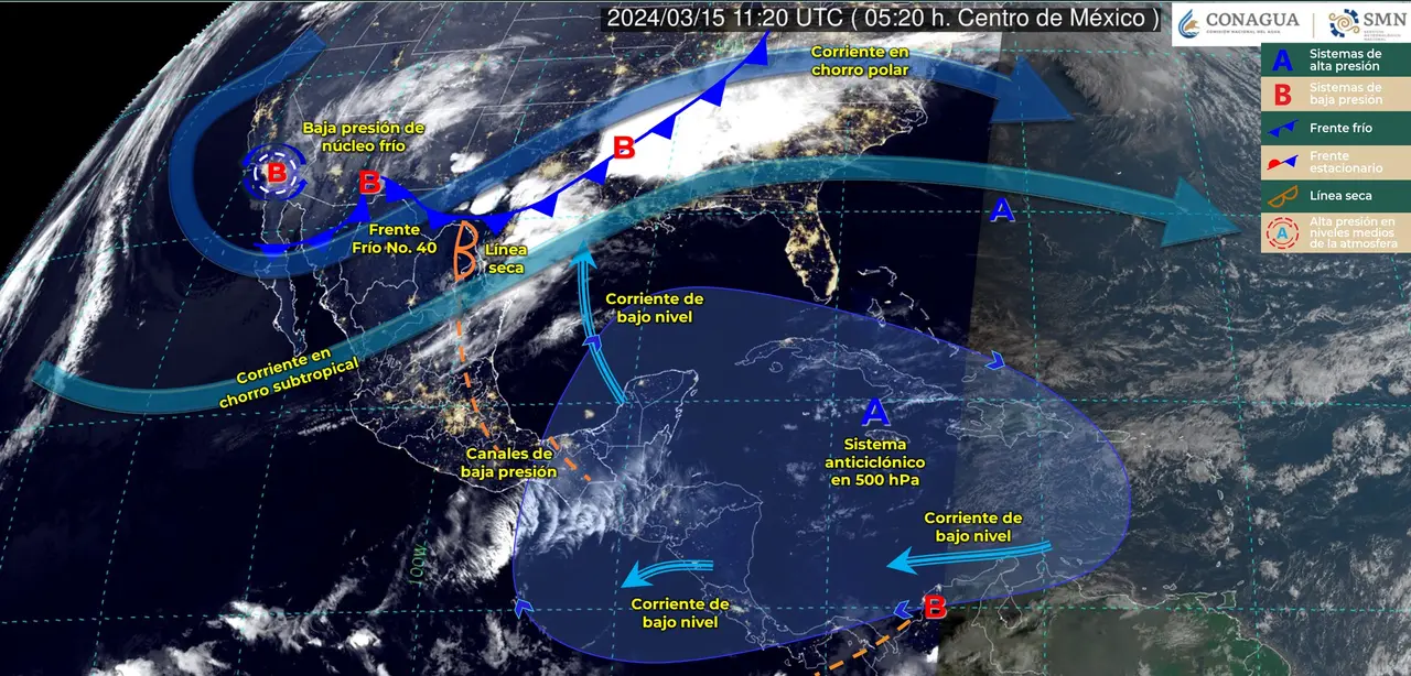 Imagen de satélite. Foto: CONAGUA