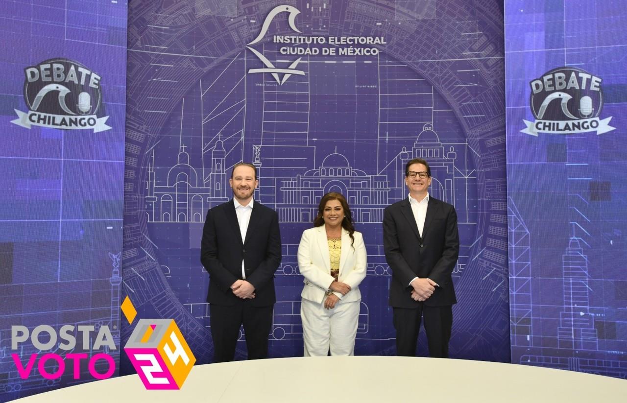 La candidata y los candidatos se presentaron en el primer debato chilango, el cual vivirá otros dos episodios. Foto: IECM/Especial