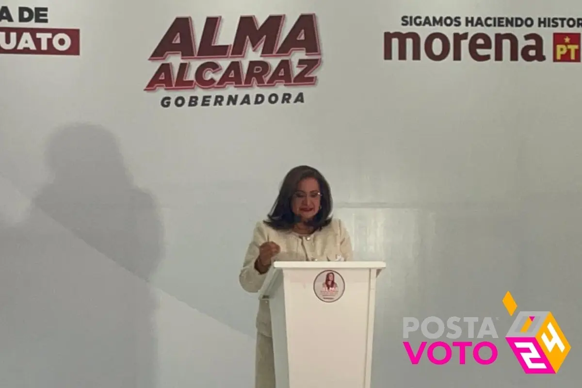 Alma Alcaraz, candidata por Morena a la gubernatura de Guanajuato, asegura que la seguridad será su objetivo principal Foto: Salvador Pacheco