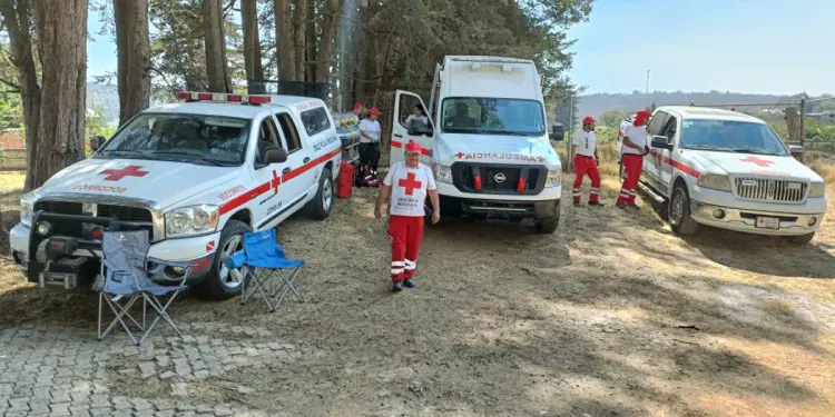 El equipo de la Cruz Roja Edomex mantuvo operativos en Semana Santa. Imagen: CR Edomex.