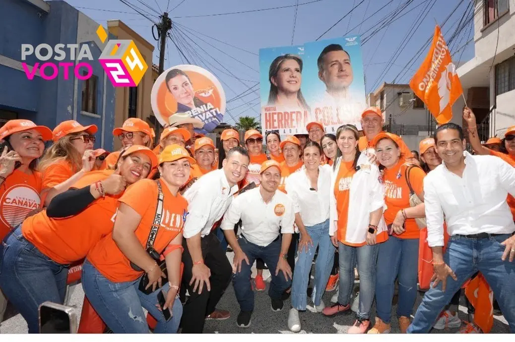 Lorenia Canavati y los candidatos al Senado de la República, Luis Donaldo Colosio y Martha Herrera, realizaron un recorrido por calles de San Pedro. Fotos. Cortesía