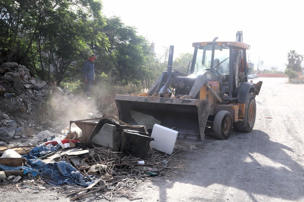 La basura fue enviada a la estación de transferencia de Simeprode para su correcto manejo. Foto: Municipio de Santa Catarina