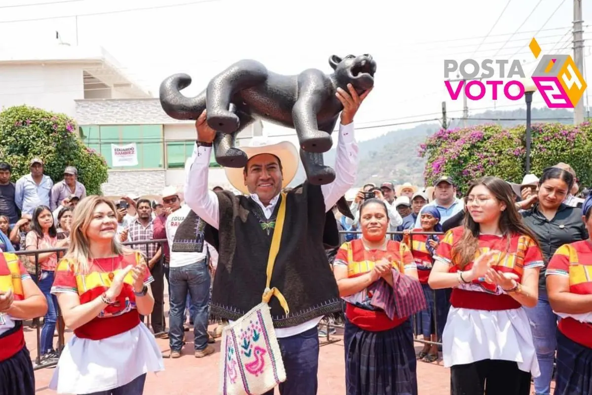 Eduardo Ramírez, candidato a la gubernatura por Sigamos Haciendo Historia en Chiapas, asegura la importancia de recuperar el vínculo comercial en la frontera Foto: Redes sociales