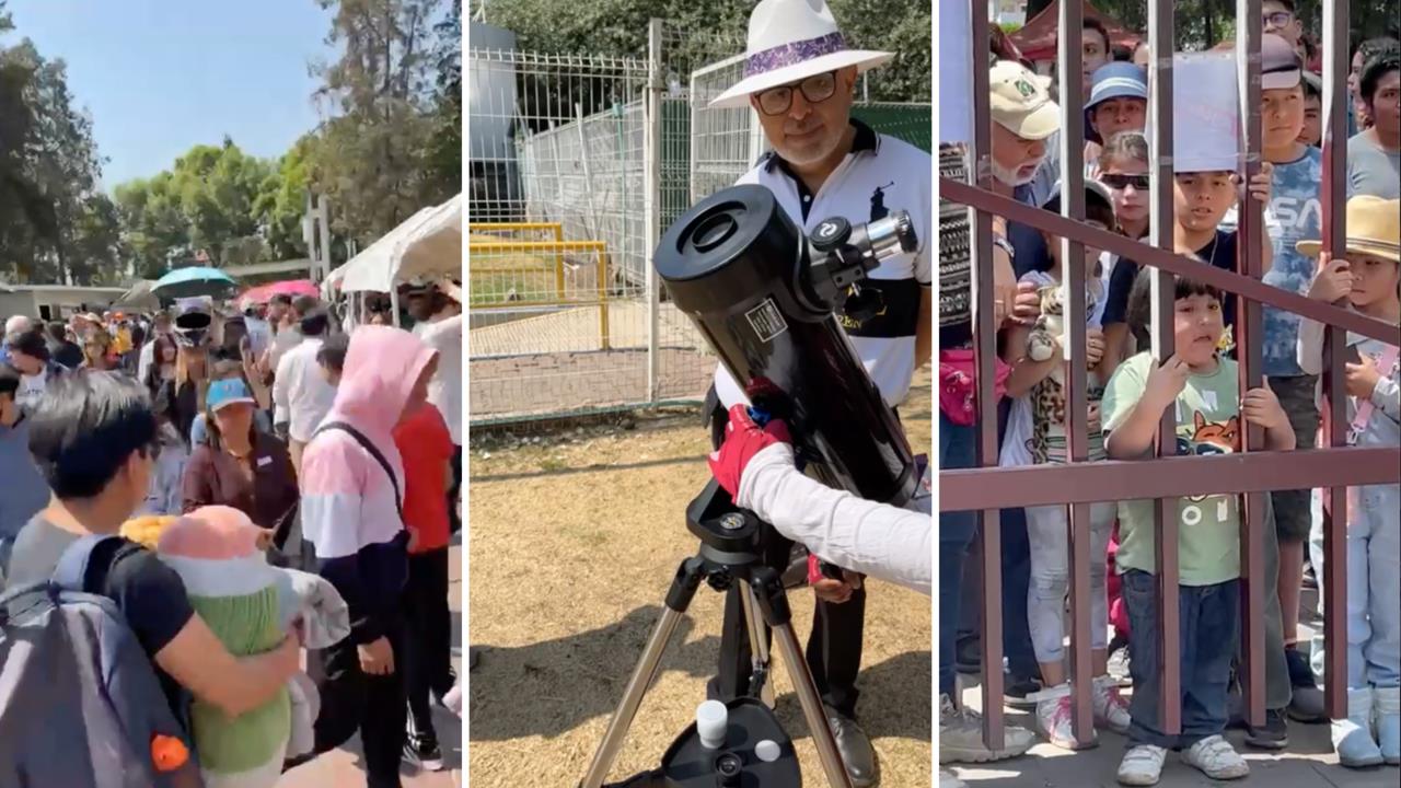 Así se vivió el Eclipse Total Solar en la CDMX.          Foto: Especial