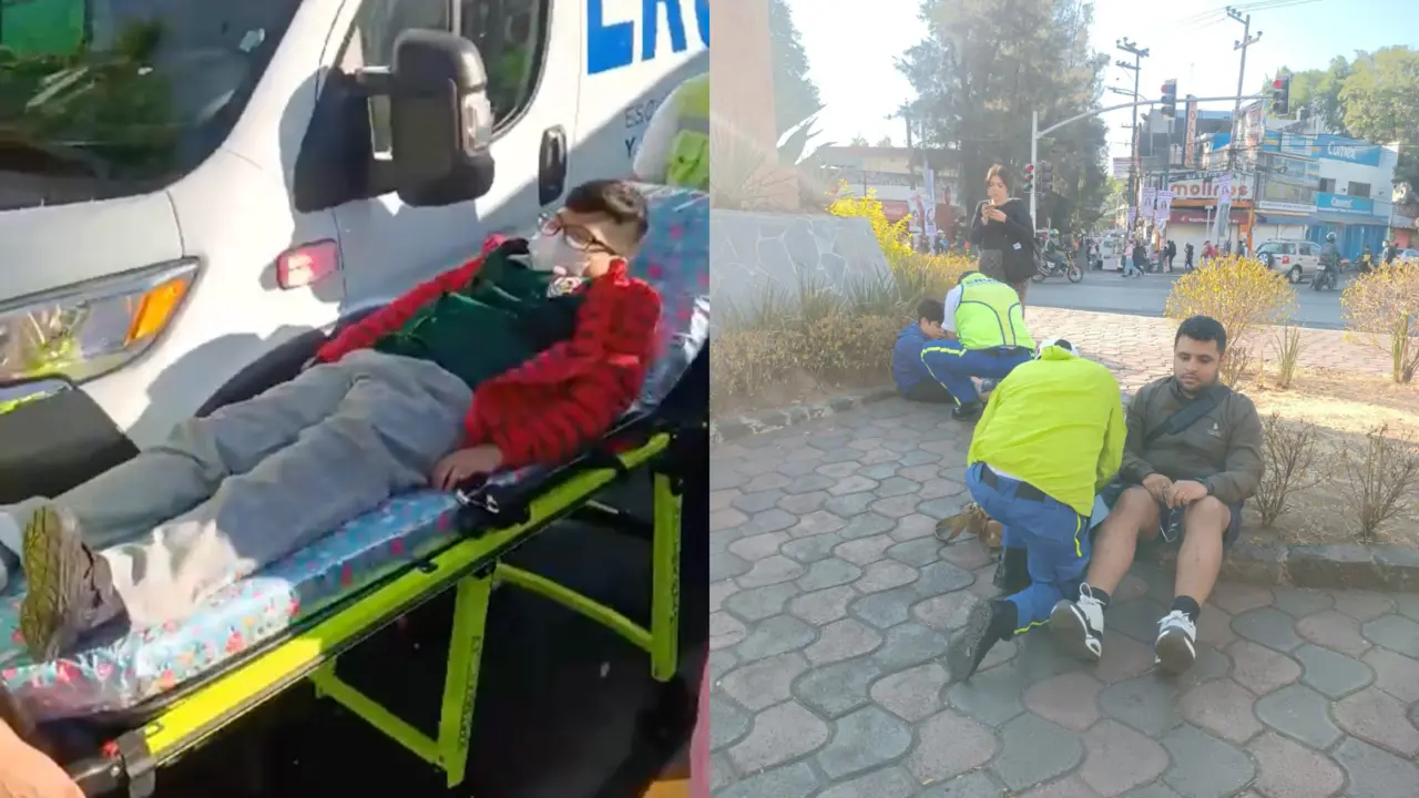 Choque de unidad de transporte público deja a 10 personas lesionadas. Fotos: Ramón Ramírez