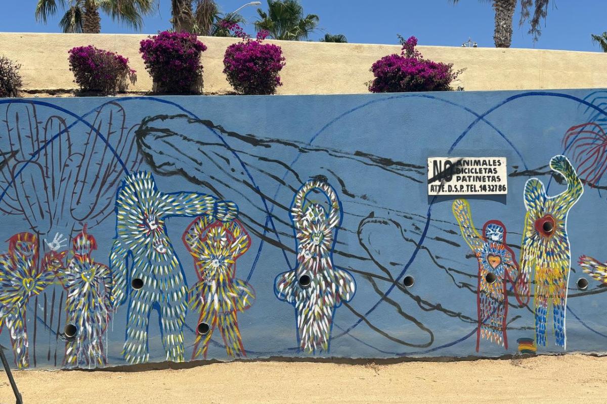 Crean murales para el proyecto de arte Semillas de Agua. Foto: Irving Thomas / POSTA BCS