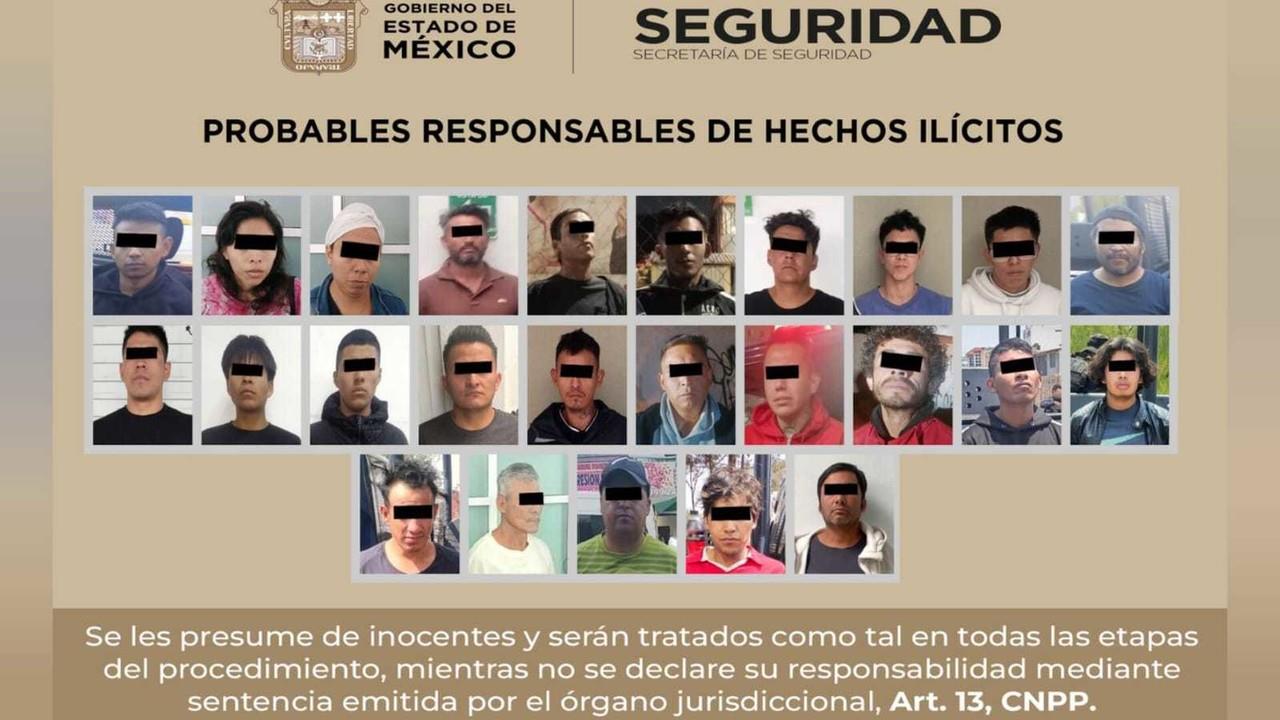 Cuautitlán Izcalli: Detienen a 27 personas por diversos ilícitos. Foto: @SS_Edomex