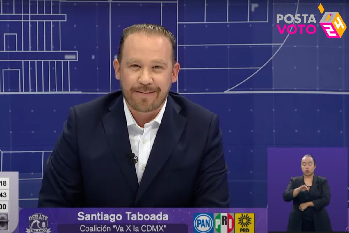 Santiago Taboada dio a conocer sus diferentes propuestas en una discusión que protagonizó con Clara Brugada. Foto: Captura de pantalla