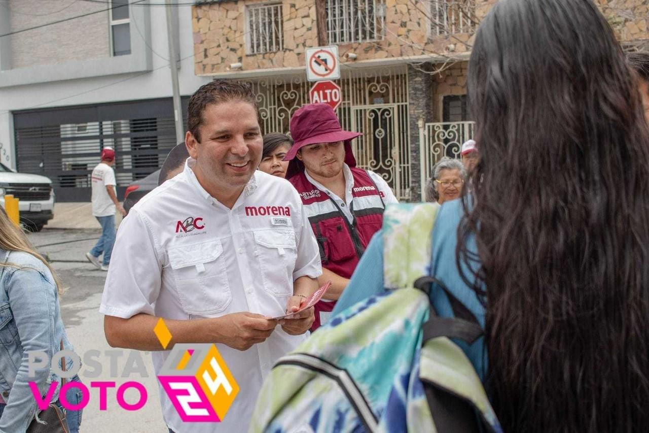 Benavides Castillo, comentó que los guadalupenses son muy maduros en el aspecto electoral y lo han demostrado durante sus recorridos. Foto: Armando.