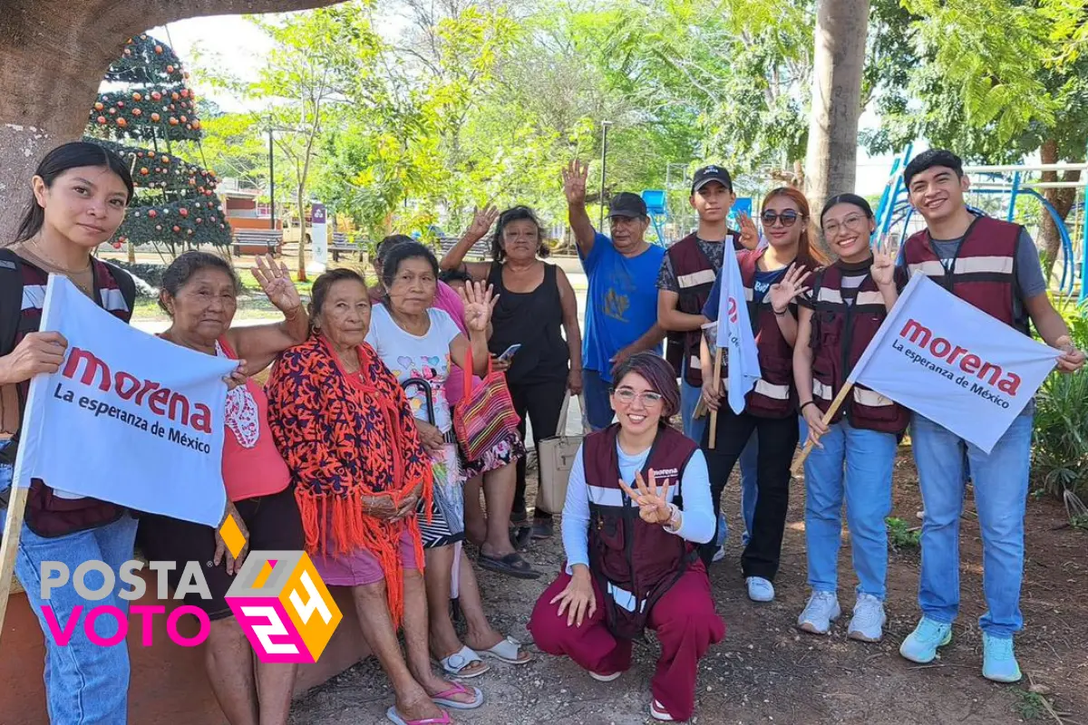 Militantes de Morena en Yucatán. Foto tomada de: POSTA