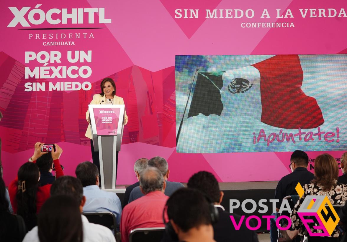 En conferencia de prensa, la candidata recordó que el Gobierno Federal ya tomó dinero de diversas bolsas presupuestarias, desapareció programas sociales, abandonó la salud, la educación, el campo y la seguridad de los ciudadanos. Foto: Cortesía