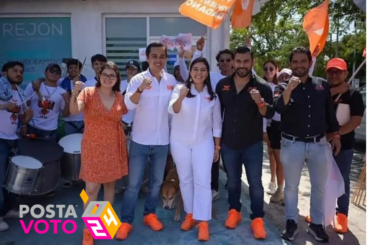 Gerardo Ocampo por Movimiento Ciudadano en campaña en Mérida, Yucatán. Foto tomada de: POSTA