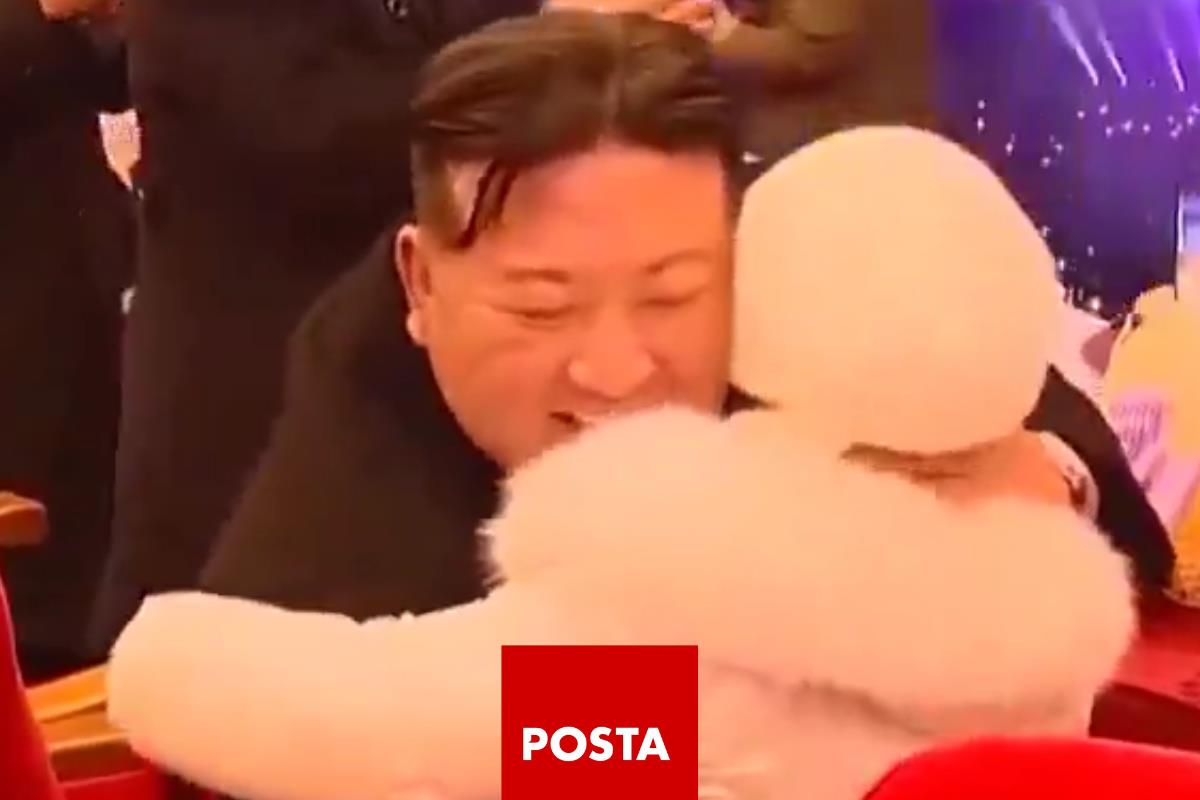 En el video oficial se puede ver a Kim Jong-Un abrazar a niños coreanos Foto: POSTA