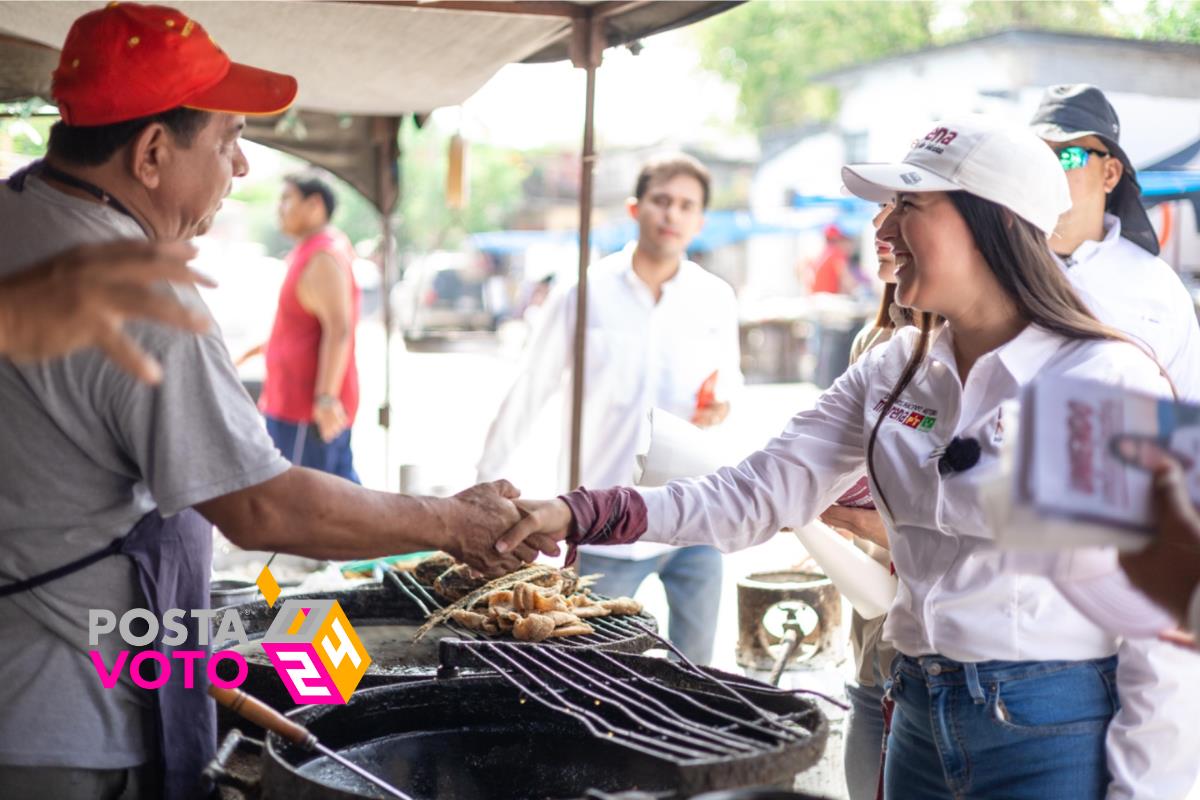 Katalyna Méndez Cepeda, candidata a la Diputación Local por el Distrito 15 por la coalición Sigamos Haciendo Historia en Tamaulipas. Foto: Carlos García