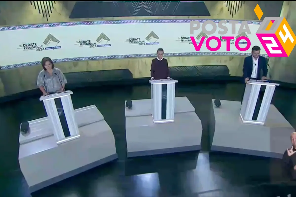 Candidatos durante el segundo debate, Foto: Captura