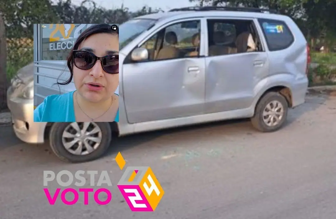 La candidata Linda Padilla anunciando su retiro de la contienda tras un ataque que sufrió una camioneta que era de su equipo de campaña. Foto: Facebook Linda Padilla/Archivo POSTA.