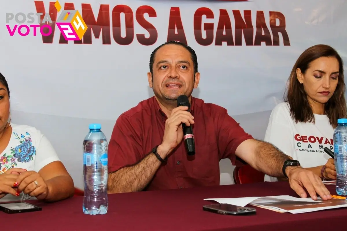 Omar Pérez en conferencia de prensa Foto: X(Twitter) @YucatanMorenaSi