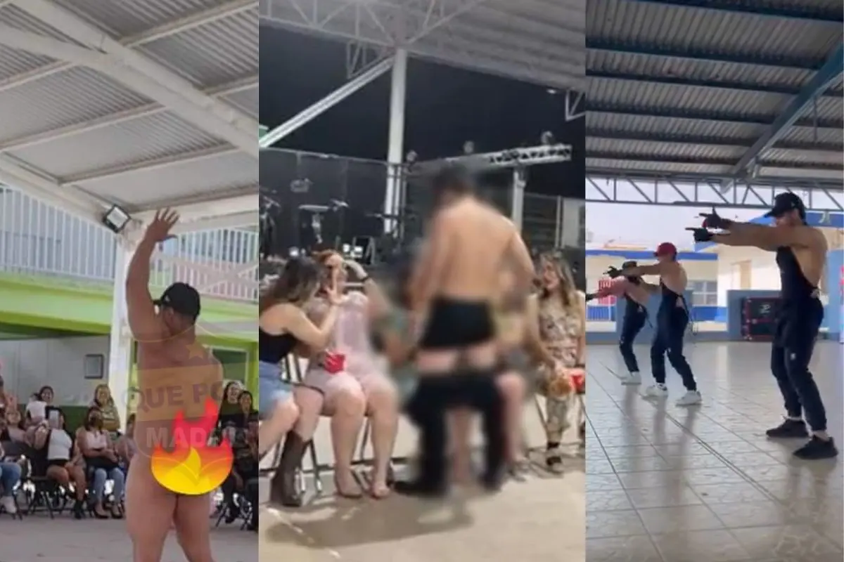 Strippers presentes en los festejos del Día de la Madres en varios Estados de México. Foto: Facebook Los Meseritos Pergolas