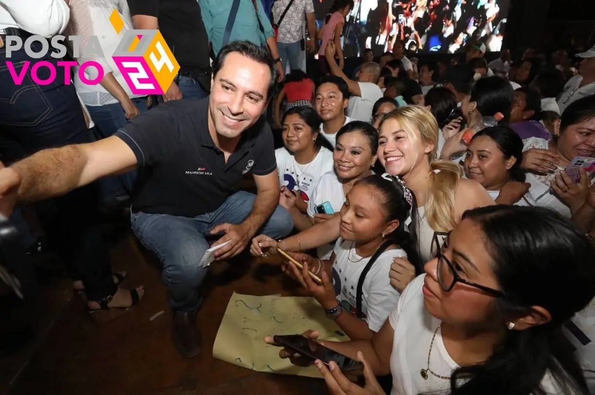 Mauricio Vila visitó en municipio de Tekax para apoyar a los aspirantes a cargos públicos de la localidad.- Foto cortesía