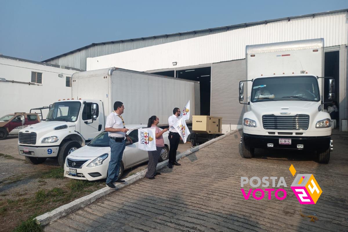 Distribución del material electoral para la jornada de elecciones locales del próximo 2 de junio. Foto: Perla Reséndez