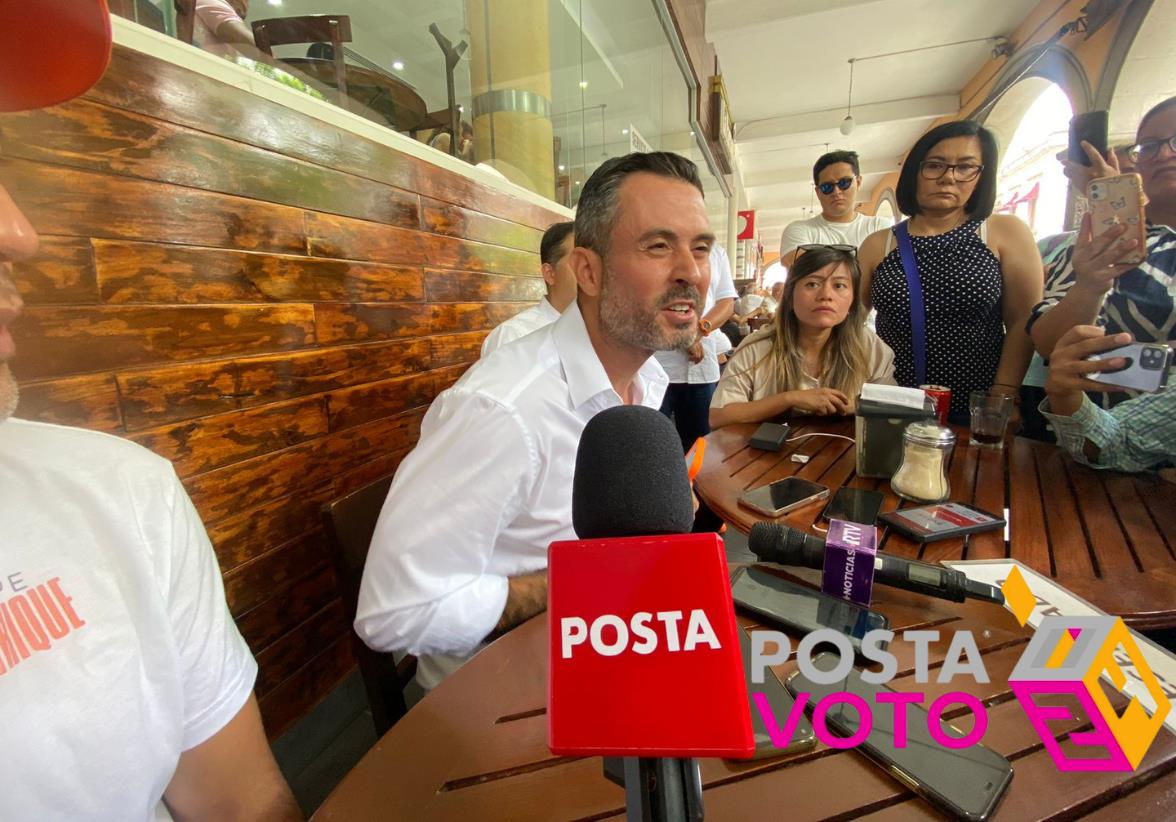 Leopoldo Deschamps Barros, candidato a la Gubernatura de Veracruz por Movimiento Ciudadano, rechaza declinar y confía en que su partido puede obtener el segundo lugar en la elección presidencial. Foto: Rosalinda Morales / POSTA