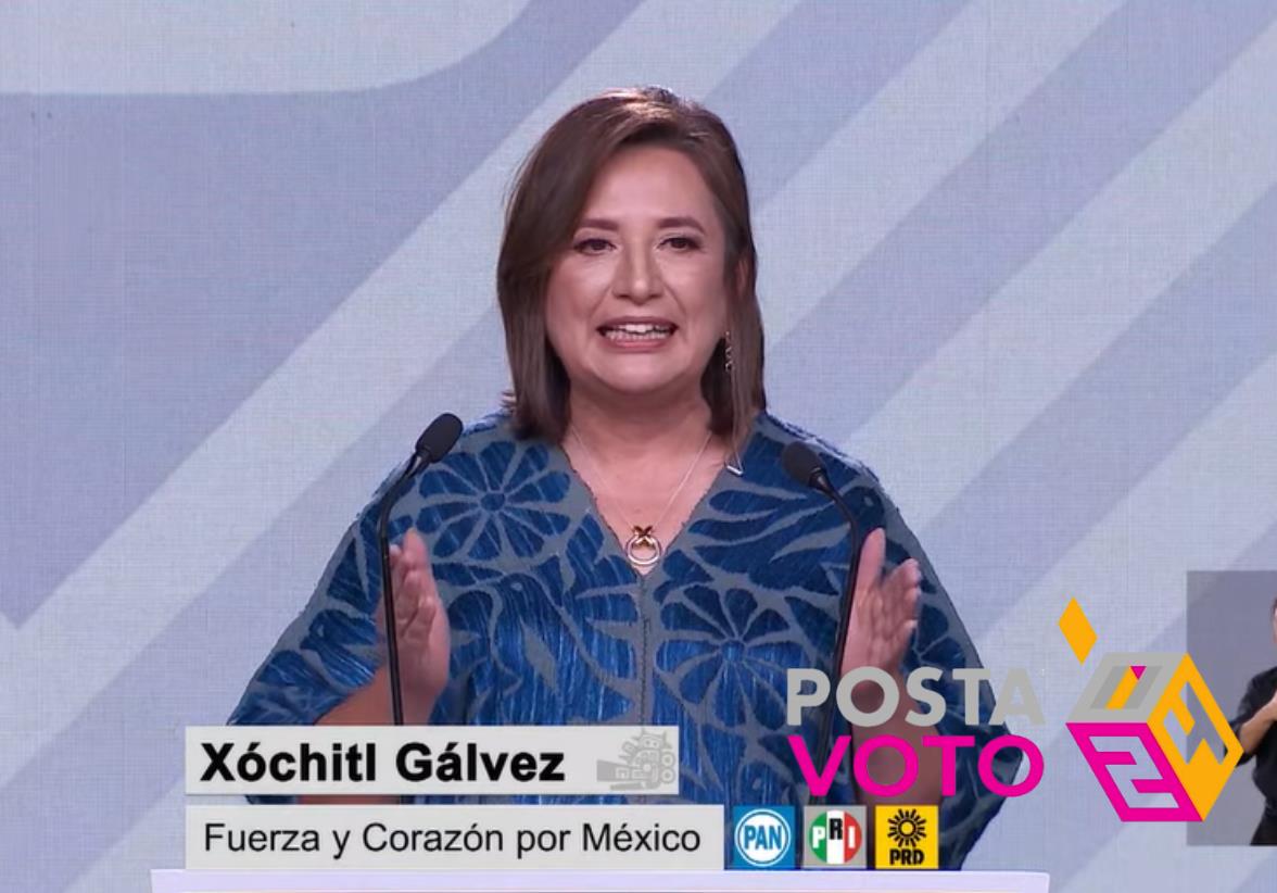 Con su mensaje final, Xóchitl Gálvez dejó claro que su candidatura representa una opción real y viable para un cambio positivo en México. Foto: Captura