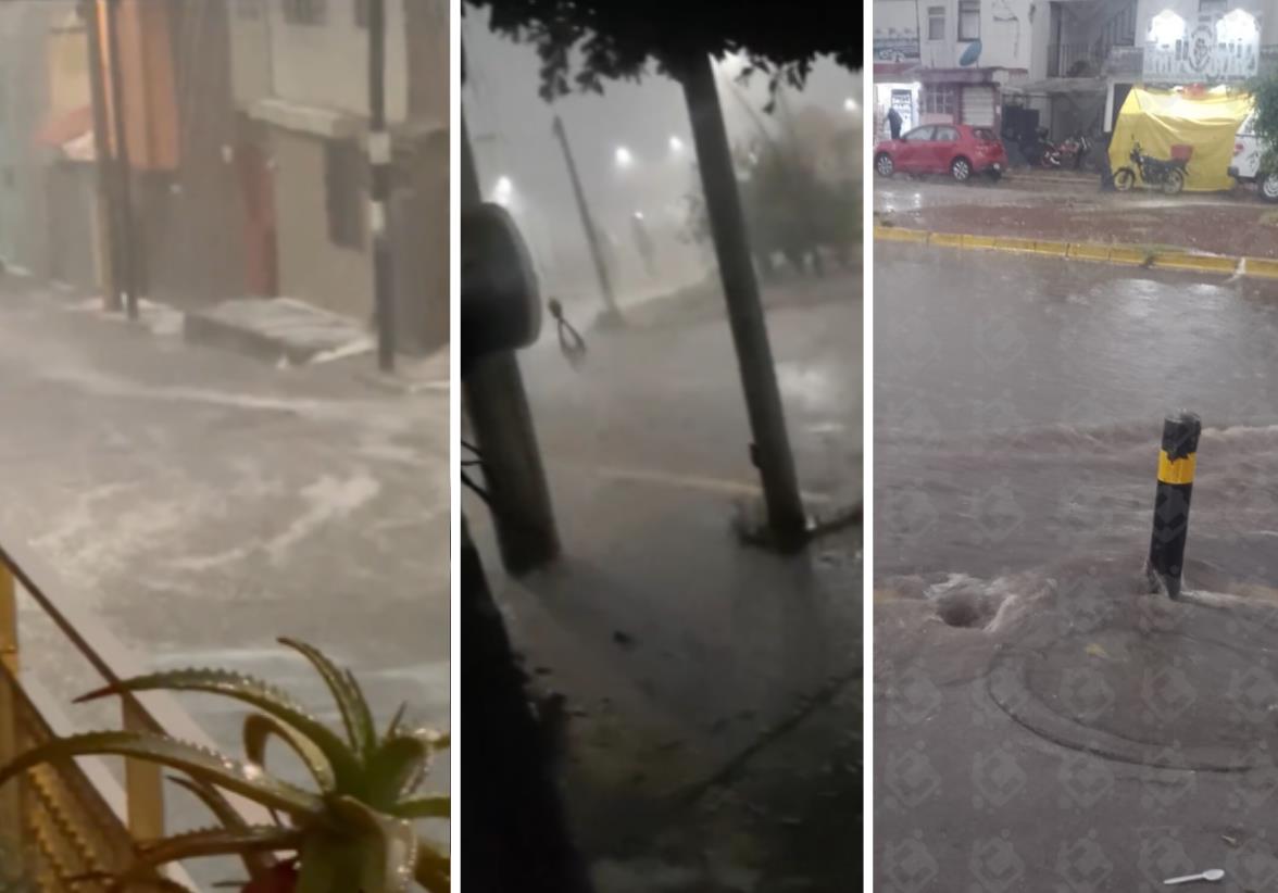 Mega tormenta azota la ciudad de Puebla: granizadas y ráfagas de viento