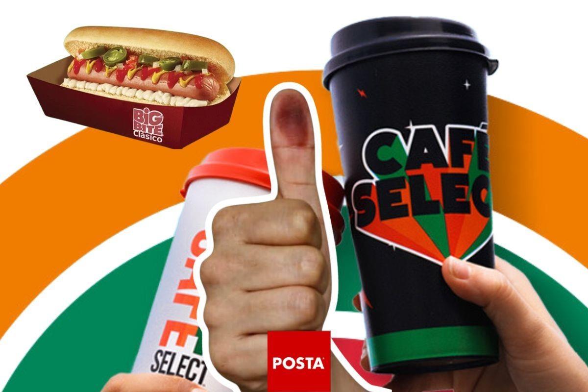 Pulgar entintado por ejercer voto, hot dog y dos termos del 7-Eleven. Foto: POSTA