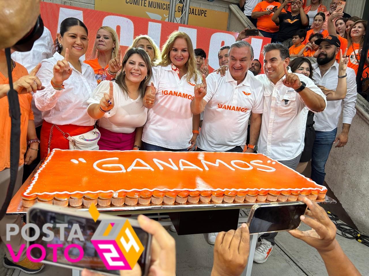 Héctor García estuvo acompañando por los candidatos a diputados naranjas a los distintos distritos locales y federales por Guadalupe, así como de su familia. Foto: POSTA.