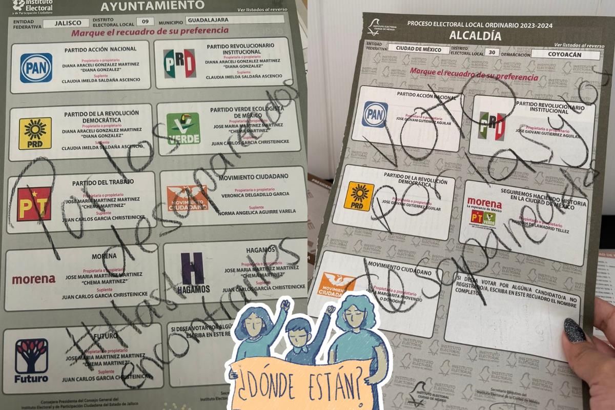 Boletas electorales anuladas.   Foto: Especial