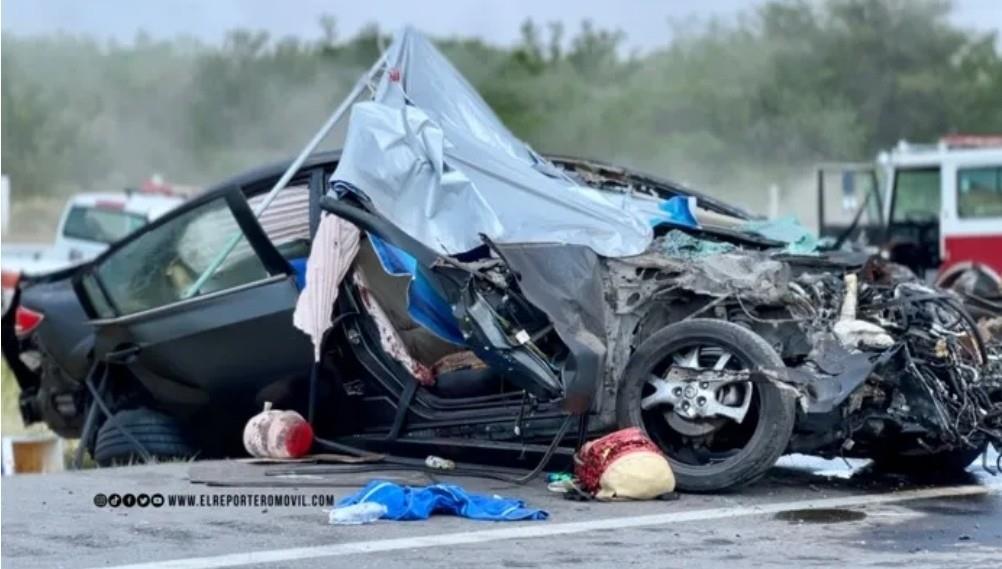 Trágico accidente en la carretera Zaragoza - Victoria. Foto: redes sociales