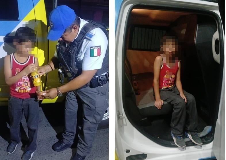 César Leonardo de 13 años de edad fue localizado en centro de Monterrey. Foto. Policía de Monterrey