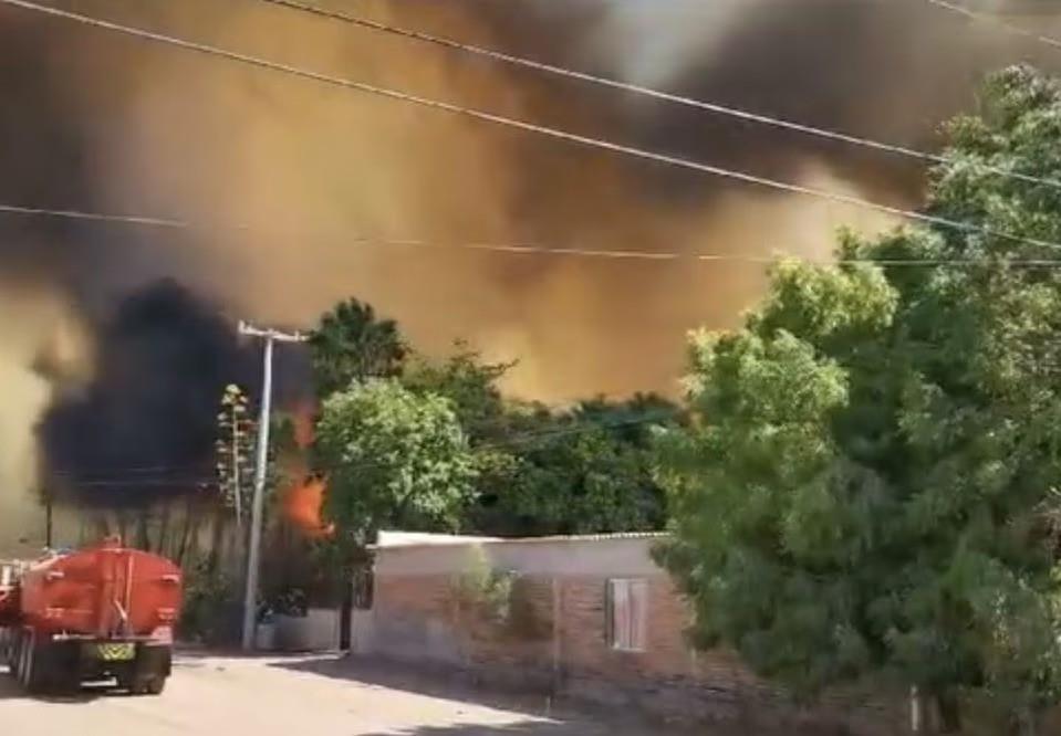 El incendio forestal afecta una zona que es de las más habitadas en el municipio de Guaymas, Sonora. Foto: Sergio Valle.