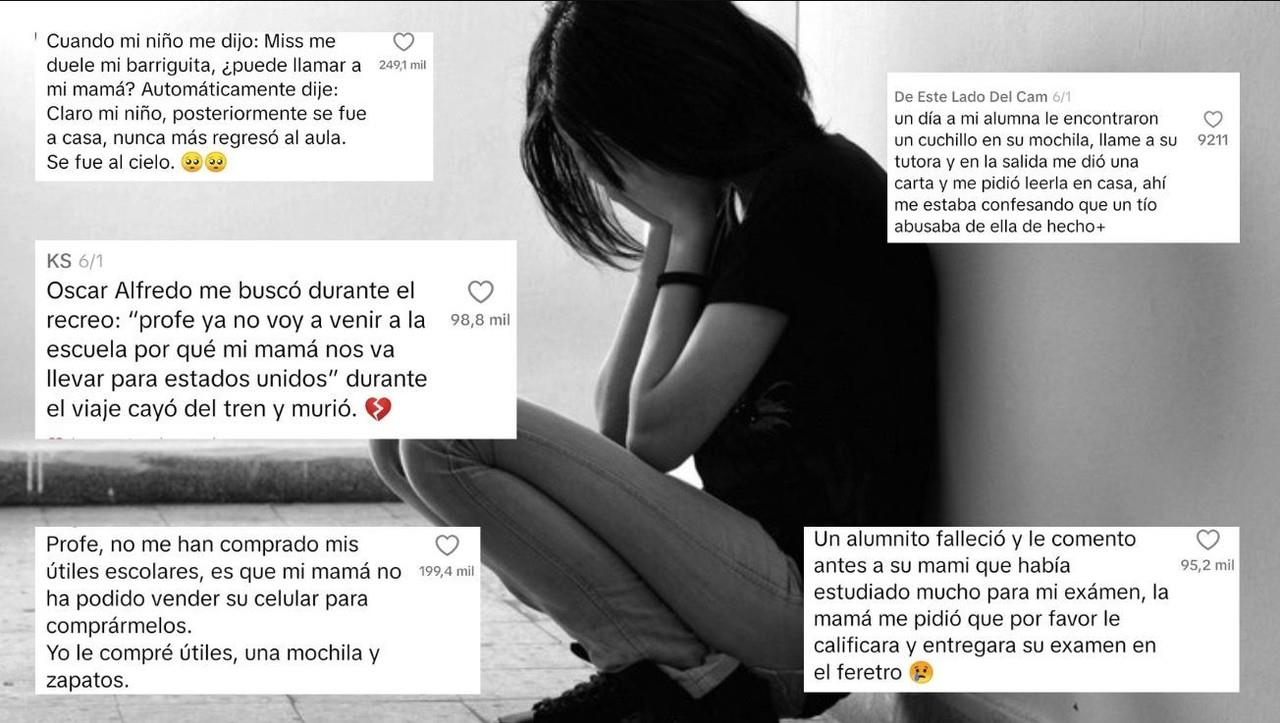 La iniciativa surgió a raíz de una publicación en la red social Tiktok, donde una joven pidió a los trabajadores de la educación compartir los mensajes o las peores cosas que sus alumnos les hayan dicho. Foto: Canva.