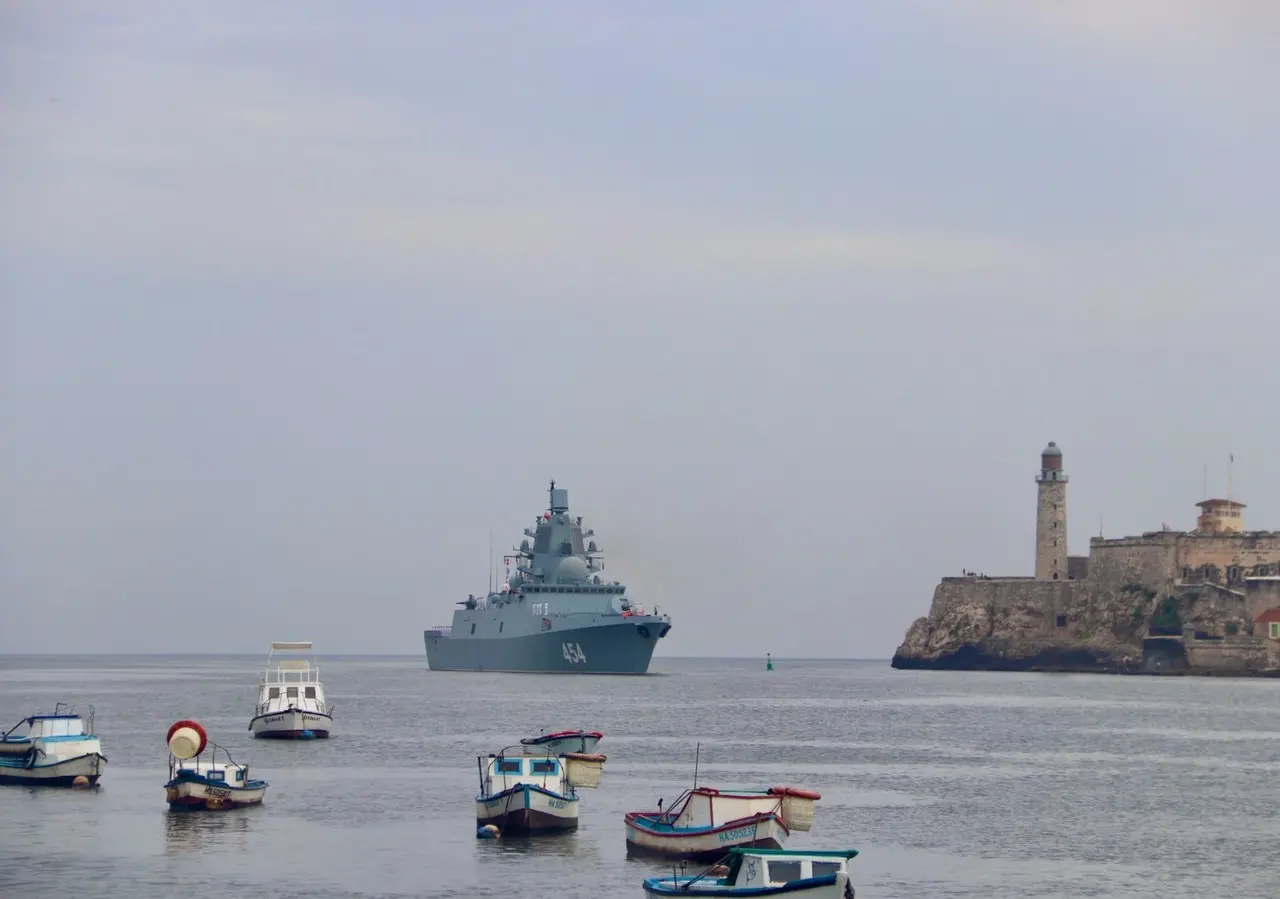 Los navíos rusos realizaron una serie de maniobras militares antes de llegar al puerto cubano Foto: Ilustrativa