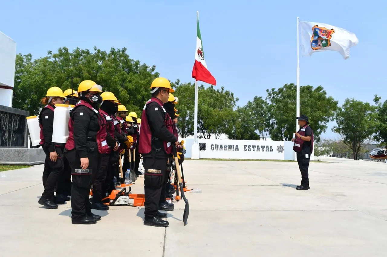 Personal que integra el Plan Tamaulipas contra desastres naturales de la SSPT. Foto: redes sociales