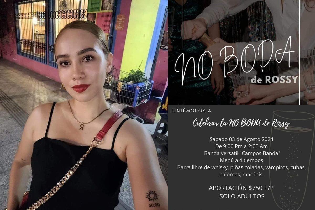 Joven originaria de Nuevo León de nombre Rosy Puente invitación a la No Boda. Facebook Papi