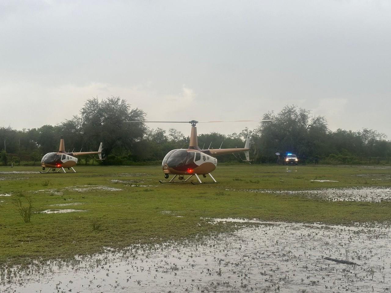 Con apoyo aéreo evacuan a habitantes de Hidalgo. Foto: redes sociales