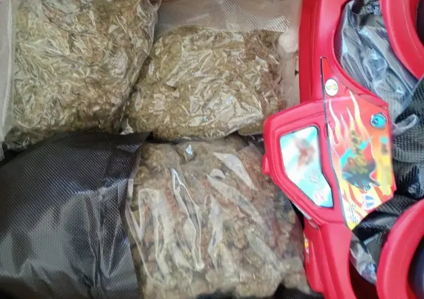 Aseguran paquetes con droga sintética y marihuana ocultos en juguetes infantiles