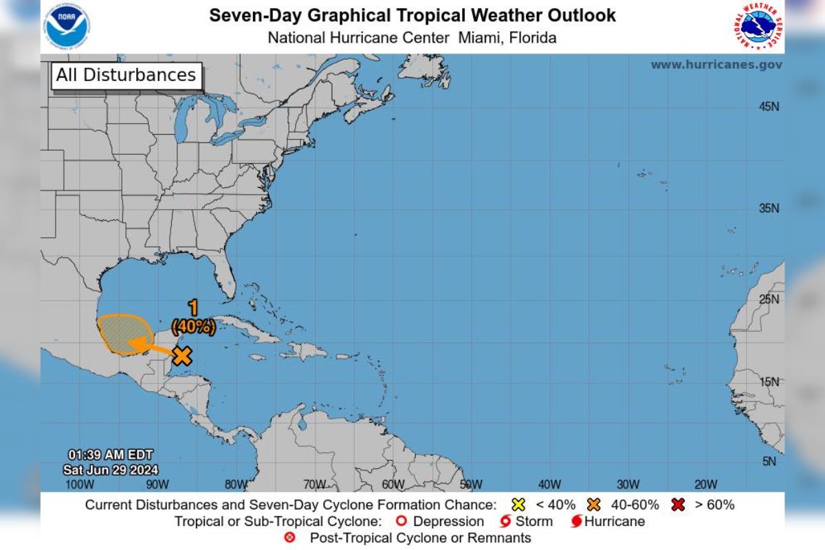 Pronóstico de lluvias intensas por disturbio 94L en Tamaulipas