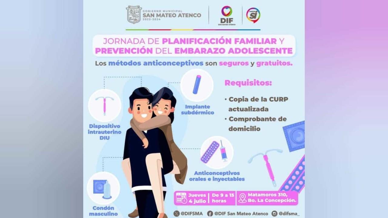 Información y Acceso: Jornada de Planificación Familiar y Prevención del Embarazo Adolescente en San Mateo Atenco. Foto: Ayuntamiento de San Mateo Atenco