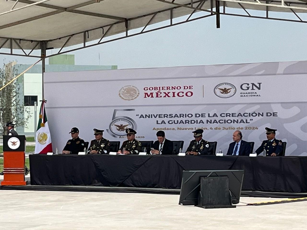 El Gobernador Samuel García en el evento de aniversario de Guardia Nacional. Foto: Azael Valdés