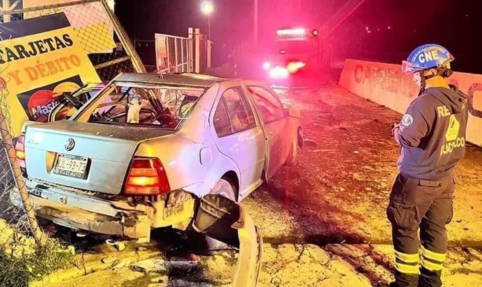 Automovilista sale ileso tras accidente en la San Felipe del Progreso-Atlacomulco. Foto: RRSS